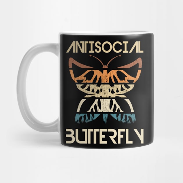 Introverts Antisocial Butterfly Social Distancing by PixelArt